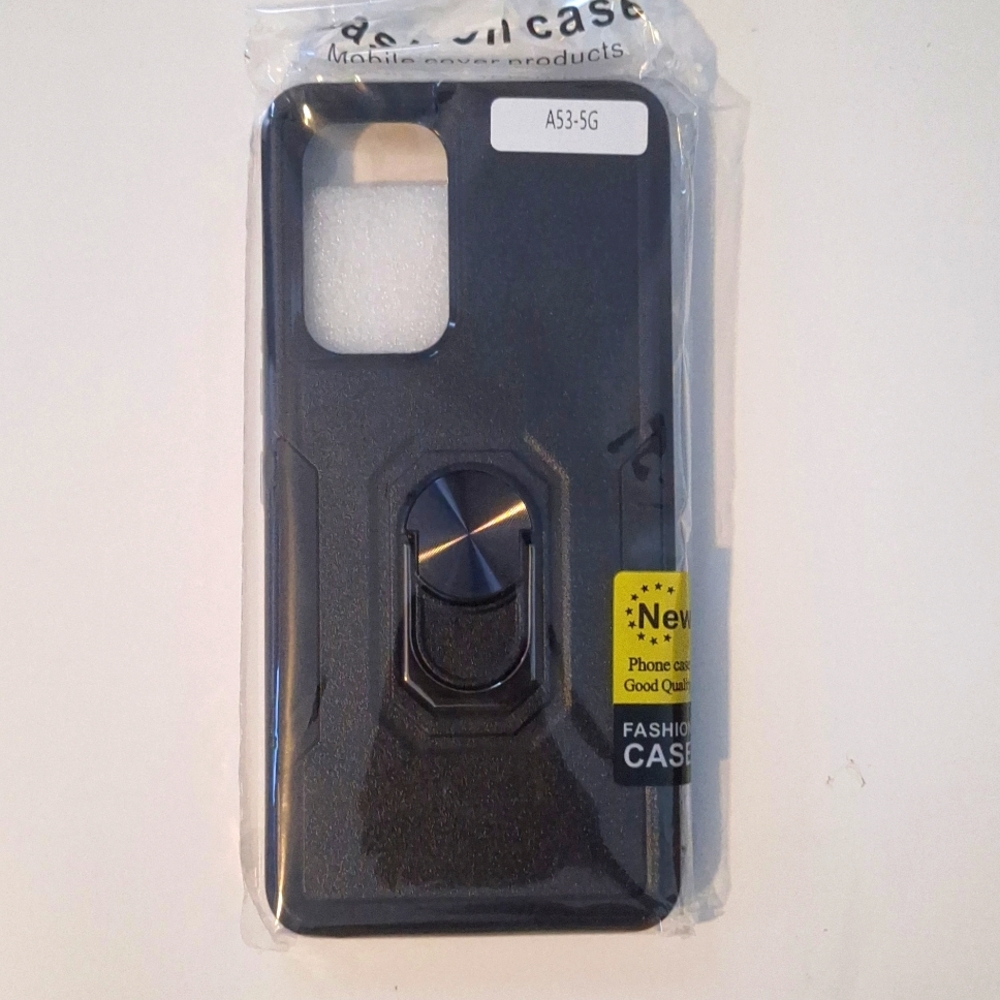 A53 5G phone case with ring/stand- black- New in box